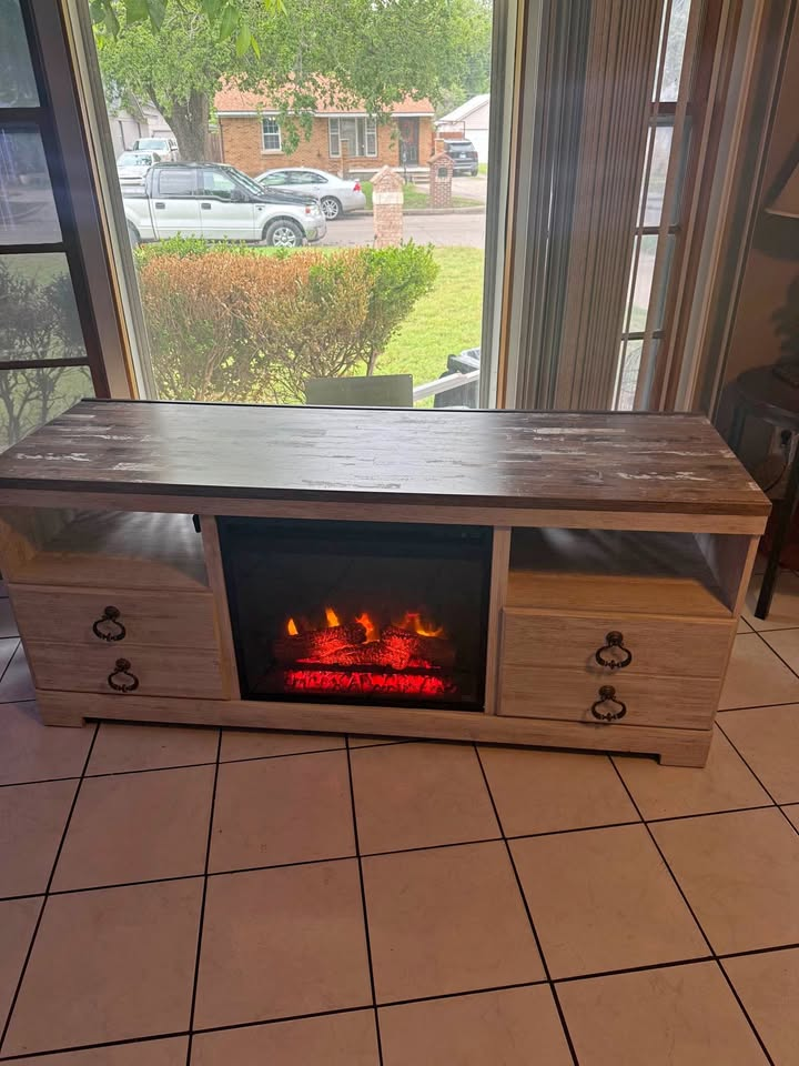 TV Stand w/ Electric Fireplace